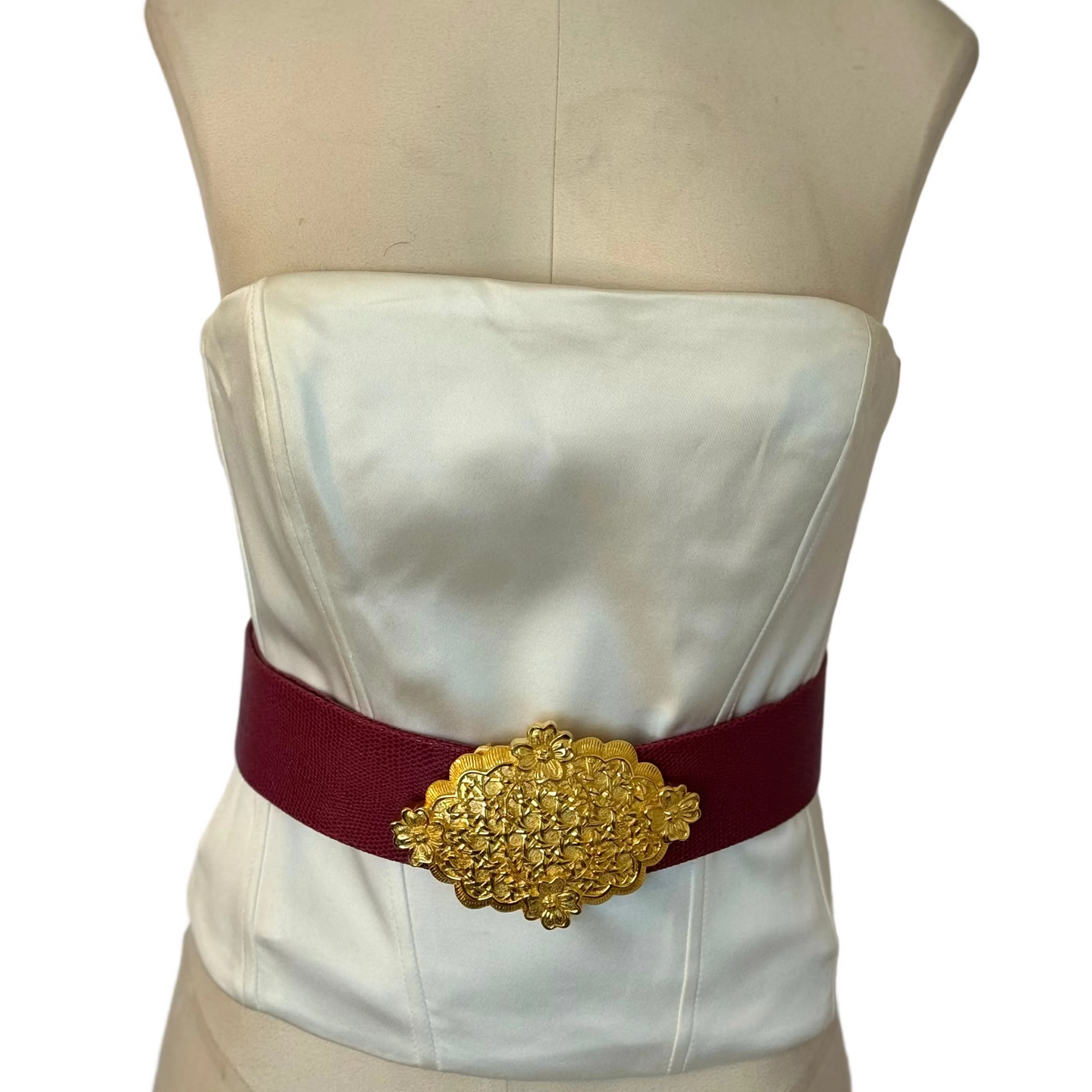Vintage Aubergine Waist Belt