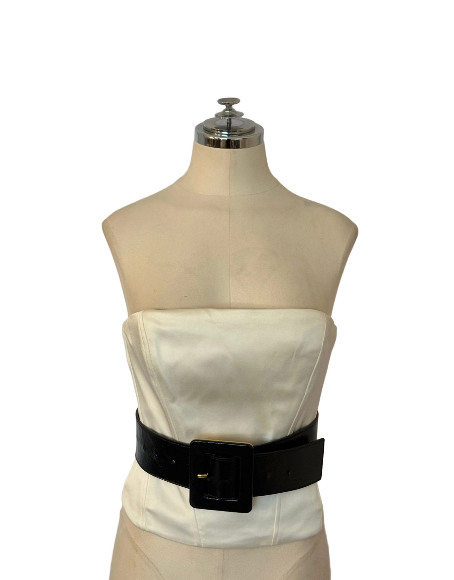 Vintage Yves Saint Laurent Black Leather Waist Belt